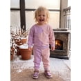 thumbnail image 4 of Cenuakty Girl Fall Outfits Long Sleeve Contrast Color Sweatshirt + Pants Set, 4 of 9