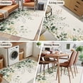 thumbnail image 5 of Eucalyptus Leaf Washable Area Rug 4x6 Country Plant Linen Texture Low-Profile Large Area Rugs with Non Slip Backing Indoor Floor Carpet for Entrance Living Room Bedroom Home Office, 5 of 9