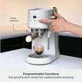 thumbnail image 6 of Thyme & Table Barista Mini Espresso Machine with 15-Bar Pressure and Steam Wand, Sand White, 6 of 11