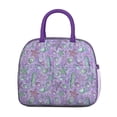 thumbnail image 2 of Lunch Bag Lunch Box for Women Reusable Insulated Lunch Bags,Water-Resistant Starfish Seahorse Shells Sea Life Animals Purple Cooler Lunch Tote Bag, Large Capacity for Work Travel Picnic, 2 of 6