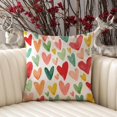 thumbnail image 5 of Valentines Day Pillow Cover 18x18 inch for Valentines Decorations Valentine Multicolor Love Hearts Lumbar Pillows Valentines Day Cushion Case Decoration for Sofa Couch, 5 of 6