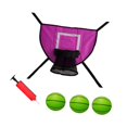 thumbnail image 2 of Lipstore Trampoline Basketball Hoop Attachment Soft Basketball Goal for Kids Training Green Basketball, 2 of 8