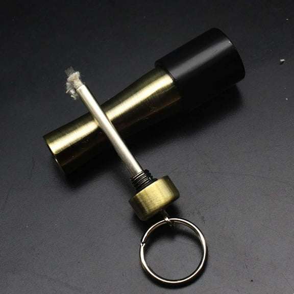 Portable Permanent Matches under $5! Yrmaups Permanent Match Lighter Reusable Kerosene, Emergency Fire Starter Metal Outdoor Survival Tool, Lighter with Keychain for Camping