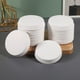 thumbnail image 2 of BRIGHTFUFU 100 tapas desechables para vasos de café, de papel, para bebidas, para viajes, hoteles, cafeterías, etc., 2 of 8