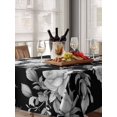 thumbnail image 6 of Black Rose Table Cloth, Vintage Pastoral Botanical Floral Leaves Vines Waterproof Tablecloth for Rectangle Tables, Reusable Washable Fabric Table Cover for Restaurant Kitchen Dining Tables 52"x70", 6 of 6