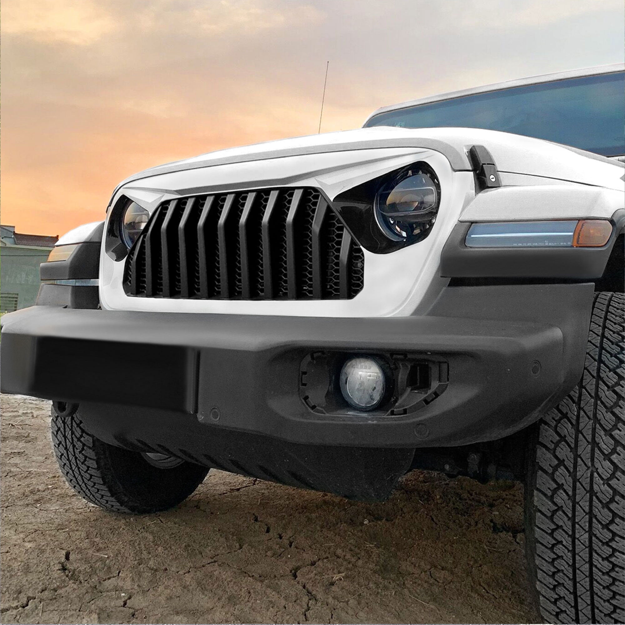 AMERICAN MODIFIED Front Grille for 2018+ Jeep Wrangler JL & Gladiator JT