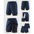 thumbnail image 5 of Bibifish Women's 2-In-1 Shorts Double Layer Unisex Couple Running Outdoor Shorts Workout Shorts, 5 of 6
