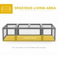 thumbnail image 3 of PetFurnishn Large Wooden Rabbit Hutch Bunny Hutch Small Animal Habitat Enclosure Outdoor Run and Lockable Doors, Gray, 3 of 9