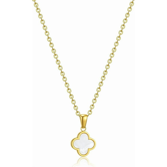 Clover Necklace for Women 18K Gold Plated Four Leaf Clover Pendant Necklaces Lucky Jewelry Gifts for Women