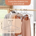 thumbnail image 4 of PLYSDI 50 Ganchos para Ropa Perchas, 42 cm Inoxidable Perchas Metalicos, Perchas para Ropa Ligero Resistente y Duradera, Hangers Universal Antideslizante con Ranura en U (50), 4 of 7