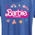 thumbnail image 3 of Barbie the Movie - Movie Logo Icons - Women's Short Sleeve Graphic T-Shirt, 3 of 6