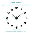thumbnail image 2 of Horloge Murale Moderne 3D Grande Bricolage, 2 of 8