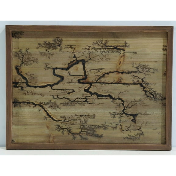 Tx USA Corporation Home Decorative Rectangle Lichtenburg Wood Burning Wall Art -Brown