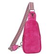 thumbnail image 2 of Bolsa Boho Chest Bag PU Fanny Pack Crossbody Mujer Sling Monedero (Rosa Roja) Ehuebsd Para estrenar, 2 of 9