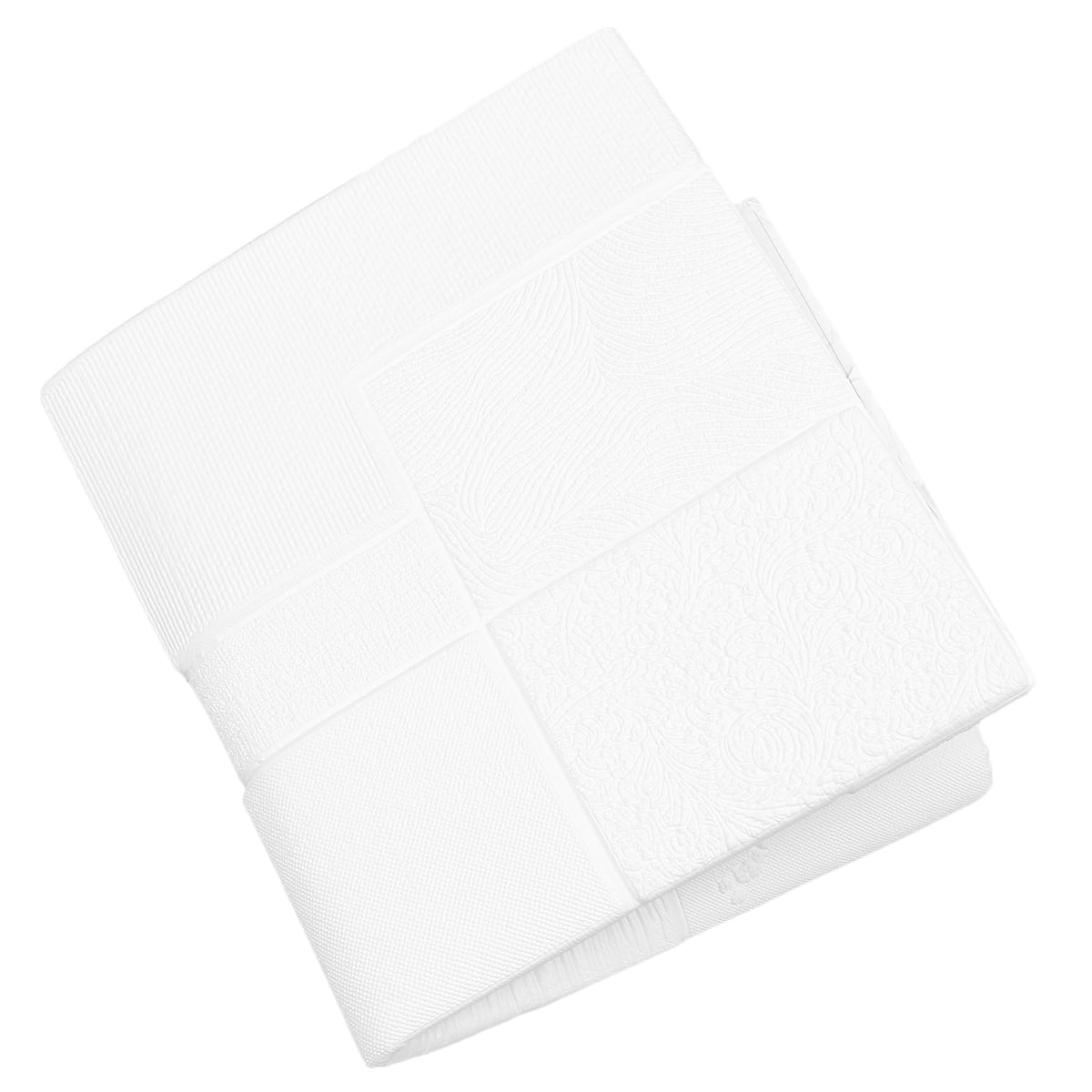 OFFIGAM White Self Adhesive 3D Wall Stickers Made of Xpe Material Removable Wall Paper for Room Decor