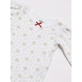 thumbnail image 4 of Little Treasure Baby Girl Cotton Long-Sleeve Bodysuits 3pk, Christmas Necklace, 12-18 Months, 4 of 5