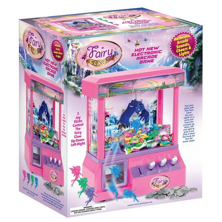 ETNA Products Mini Arcade Toy Grabber Claw Machine with 4 Fairy Toys