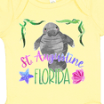 thumbnail image 4 of Inktastic St. Augustine Florida Cute Swimming Manatee Boys or Girls Baby Bodysuit, 4 of 5