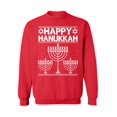 thumbnail image 1 of Awkward Styles Happy Hanukkah Christmas Sweatshirt Jewish Menorah Ugly Christmas Sweater Xmas Gifts Christmas Sweatshirt for Men for Women Funny Christmas Sweater Holiday Party Happy Hanukkah Sweater, 1 of 5