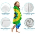 thumbnail image 7 of Colorful Tie Dye Circle Pattern Hooded Bath Towel，50"x30" for Ages 3 To 12 Kids, Quick Dry Lightweight Soft Microfiber Hood Beach Towel Cover Up for Kids, 7 of 7