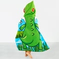 thumbnail image 5 of 48" x 24" Bath Beach Pool Hooded Towel Warp for 3-7T Unisex Baby Toddler, Absorbent Poncho, Green Dinosaur, 5 of 8