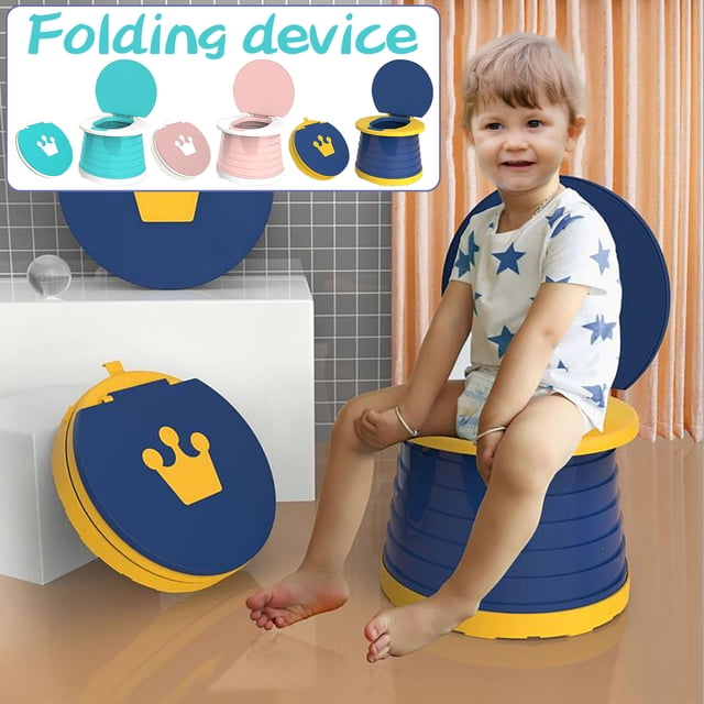Fiudx Inodoro Plegable, Diseño de Urinario Portátil, Fácil Instalación y Almacenamiento Rápido, Ideal para Actividades Al Aire Libre, Viajes Familiares, Tamaño Compacto, Material Abs Duradero, 24 X 1
