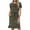 Army Green dresses for women 20, variant on Usmixi Womens Dresses Business Tie Waist Pocket Slit Tunic Midi Dresses Casual Leopard Print Round Neck Short Sleeve Knee-Length Summer Dress Gray xl Under $5