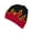 Black/Red, variant on FLAME ON FLEECE BEANIE CAP, Black Red