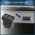 thumbnail image 2 of Interruptor de bloqueo de puerta del automóvil delantero derecho pasajero No.15777129 para Chevrolet Cobalt 2005 2010 Negro, 2 of 6