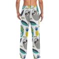 thumbnail image 4 of FREEAMG Sloth Cotton Pajama Pant for Men, Super Soft Lightweight Lounge Pajama Bottoms Drawstring Sleepwear Pant with 2 Pockets, 4 of 7