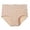 Beige, variant on Women's Comfortable Sports Breathable Women's Ice Silk High Waist Underwear Boy Cut Underwear Women