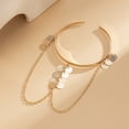 thumbnail image 4 of Joyería del puño del brazo para las mujeres, pulsera de la cadena del brazo de la borla de la joyería de las bandas del brazo de la joyería del brazo superior ajustable, 4 of 5