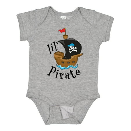 

Inktastic Lil Pirate Pirate Ship Blue Bandana Gift Baby Boy or Baby Girl Bodysuit