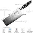 thumbnail image 4 of TUO Vegetable Meat Cleaver Knife - Chinese Chef's Knife 7-inch High Carbon Stainless Steel  - Kitchen Knife with G10 Full Tang handle - Black Hawk-S Knives Including Gift Box, 4 of 6