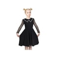 thumbnail image 2 of Girls Dress Black Sheer Mesh Long Sleeve Pearl Cotton Formal 10 Years, 2 of 7