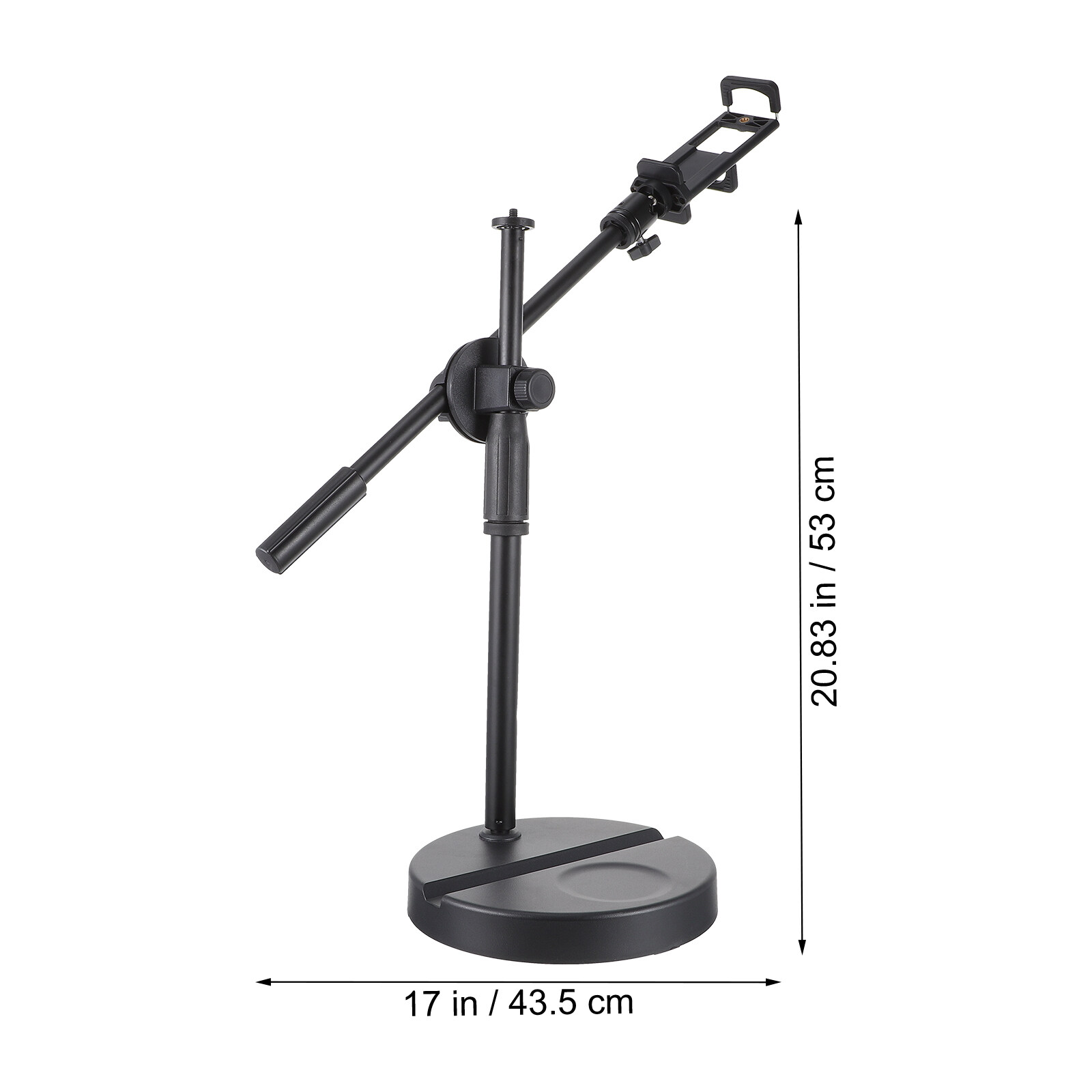 HOKARUA Overhead Phone Mount Telescopic Adjustable Stand With Cellphone Holder Accessory