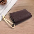 thumbnail image 4 of PU Leather Pocket Tissue Holder for Purse Portable Facial Paper Storage Case Packs Bags Waterproof Napkin Box Reusable Dark Brown Leather, 4 of 7