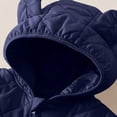 thumbnail image 7 of Busydd Baby Girl Romper 0-2 Years Winter Warm Hooded Zipper Baby Girl Clothes Rompers Casual Solid Color Long Sleeve Infant Boy Clothes 1-2 Years, 7 of 7