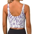 thumbnail image 2 of Yiaed Lavender Flowers Print Ladies Waistcoat Women Sports Vest Vest Sports Women Sports Top Yoga Vest for women-Small, 2 of 8