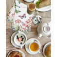 thumbnail image 4 of Pink Flowers Kitchen Dish Towels for Drying Dishes Set of 4, Spring Floral Butterfly Elegant Pastoral Waffle Weave Microfiber Hand Tea Bathroom Towels Quick Dry & Absorbent Towel 15.7x23.6, 4 of 7