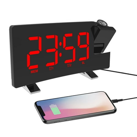 

Led Digital Projection Alarm Clock Ceiling Display Projector Backup Projection