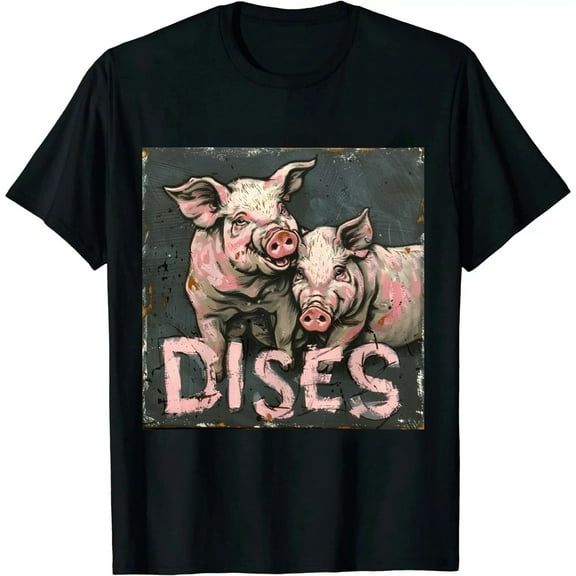 Qinduosi Mens Makin T Shirt Pig Sex Tee for Guys Black