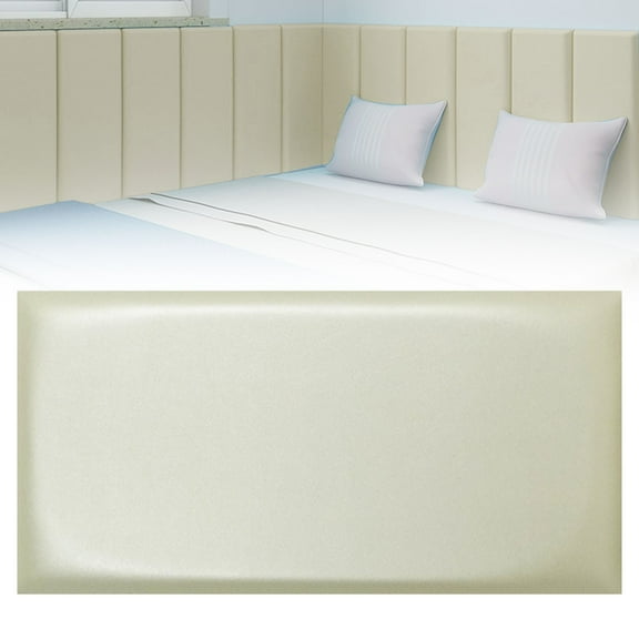 PPKVUFD 3D Anti-Collision Wall Padding, Peel and Stick Headboard Pack of 1 Panels Sized 8" x 20", Self-Adhesive Panels for Bedroom/Living Room Upholstered Wall