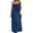 Dark blue, variant on Women's Casual Linen Low-Back Loungewear Dress, Sleeveless Backless Casual Spaghetti-Strap Dress