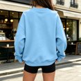 thumbnail image 6 of Ozmmyan Womens Crew Neck sweatshirts Womens Long Sleeve Pullover Sweatshirt With Zipper Pockets Loose Casual Solid Fall Winter, 6 of 6