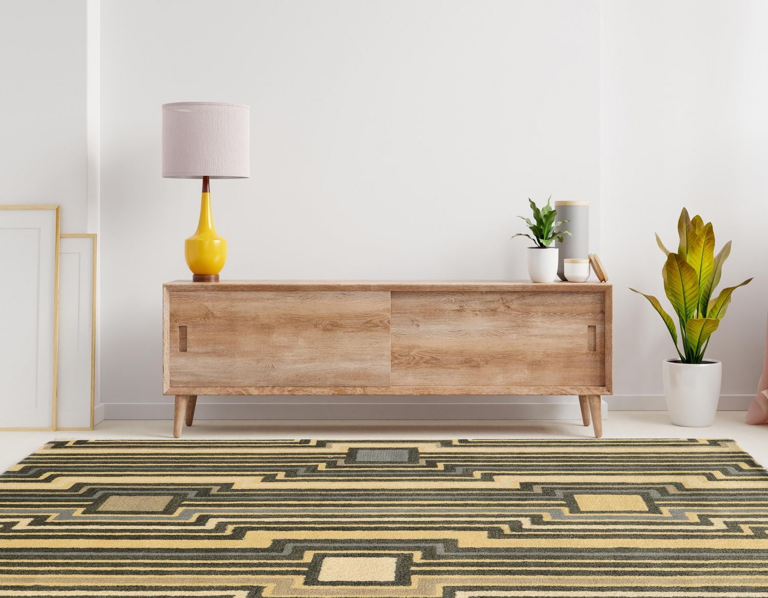 Aspire Wool Board Grey & Blue 8' x 11' Area Rug