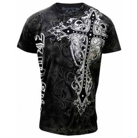 MMA Men's Big Cross Crew Neck Graphic T-Shirt