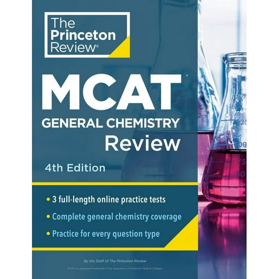 Graduate School Test Preparation Princeton Review MCAT General Chemistry Review, 4th Edition: Complete Content Prep   Practice Tests, (Paperback)