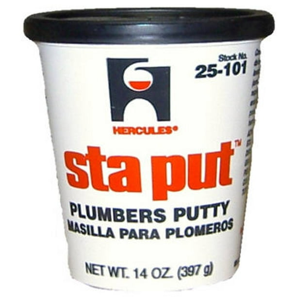 Masilla para fontaneros Hercules Sta Put, color blanco, 414 ml