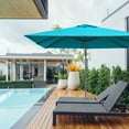 thumbnail image 1 of Gymax 10FT Square Offset Patio Umbrella Outdoor Aluminum Cantilever Umbrella Turquoise, 1 of 8